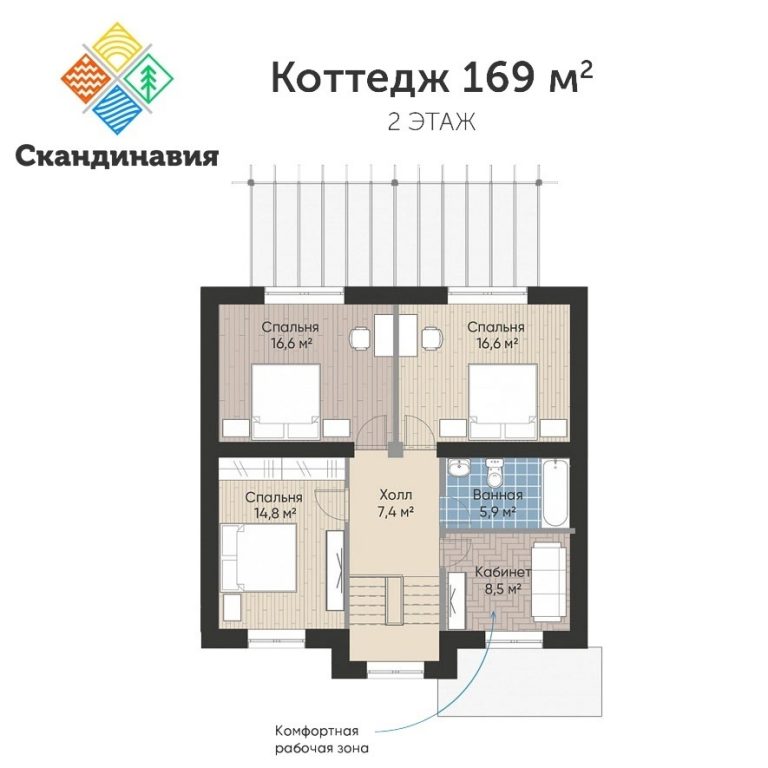 Продается постронный дом в коттеджном поселке Скандинавия